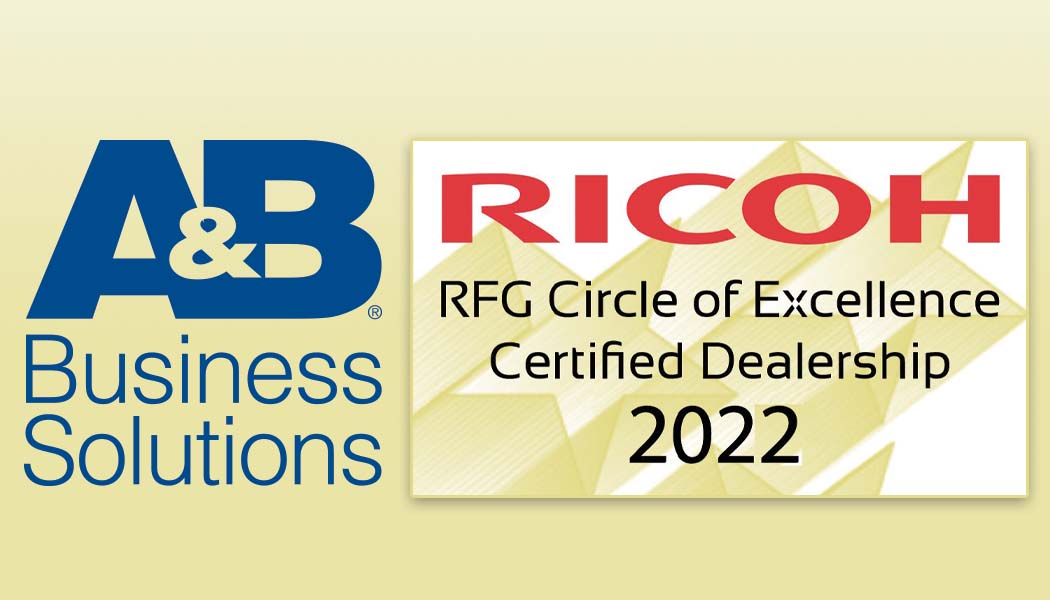 2022 Ricoh RFG Circle of Excellence Certified Dealership Award