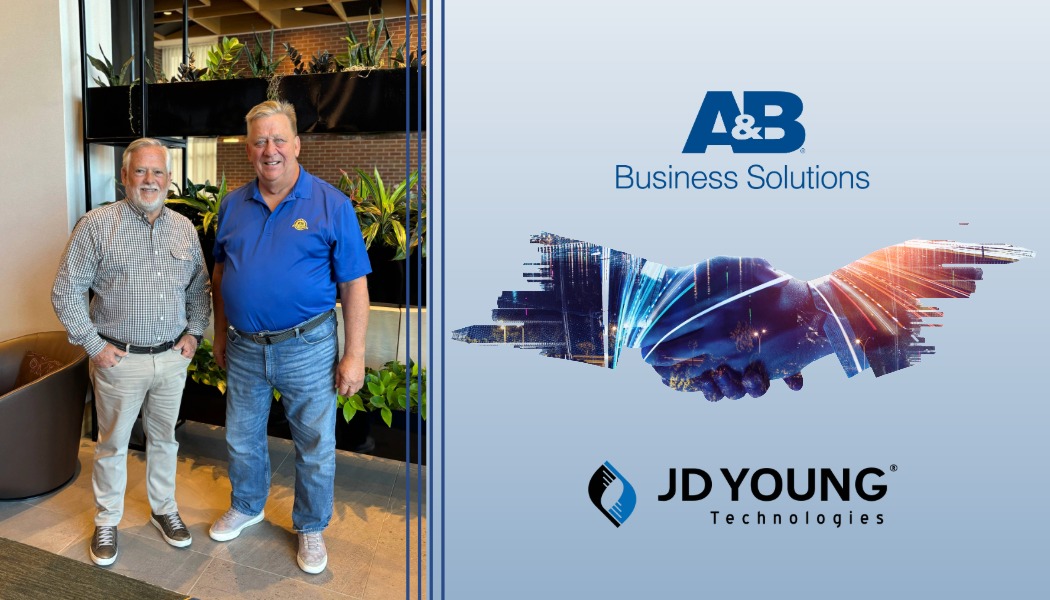 handshake and logos from A&B and JD young