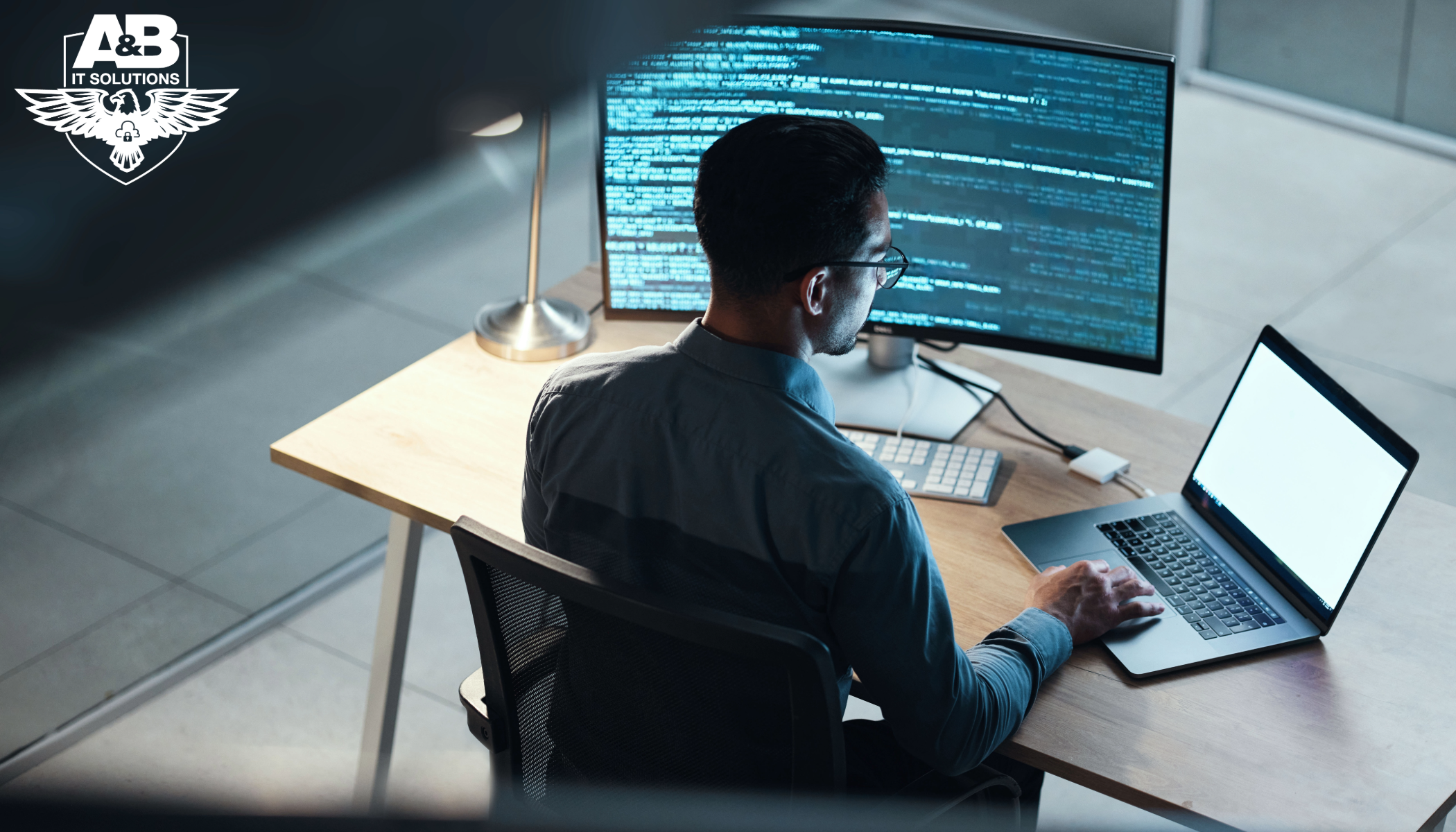IT worker at a desk